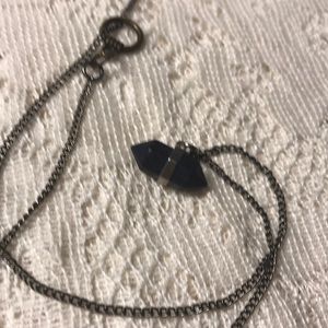 Navy and black crystal necklace